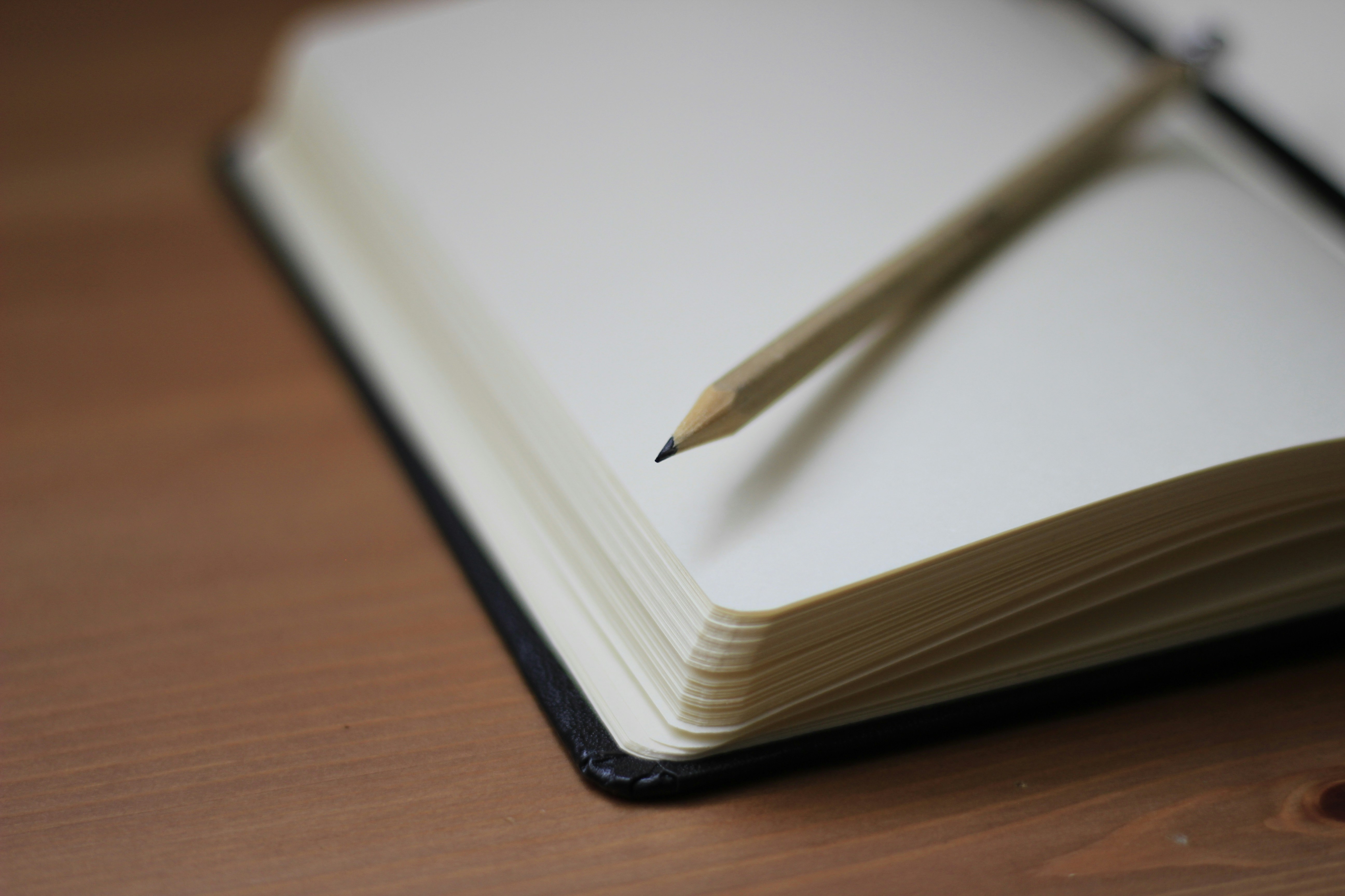 Notebook and pen on a table